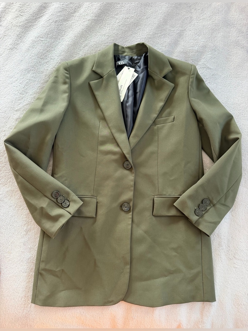 Zara Olive Green Women's Blazer Jacket Size S